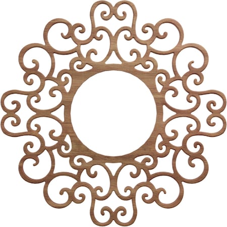 Reims Wood Fretwork Pierced Ceiling Medallion, Walnut, 18OD X 6 7/8ID X 1/4T